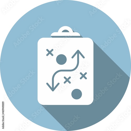 Tactics Glyph Circle Vector Icon Design