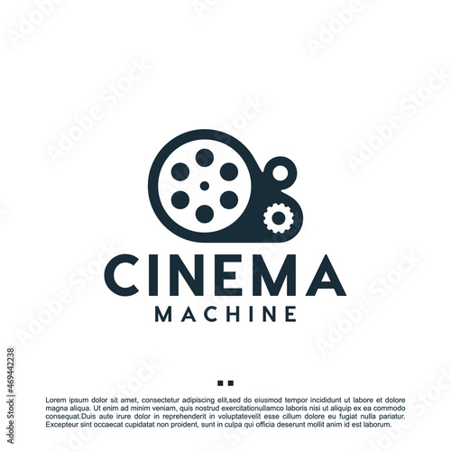 cinema machine  service   logo design template