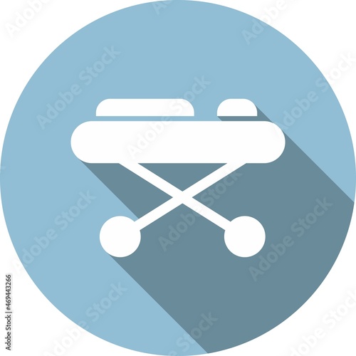 Stretcher Glyph Circle Vector Icon Design