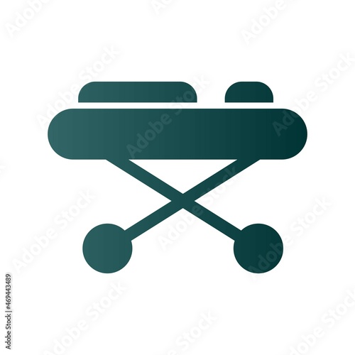 Stretcher Glyph Gradient Vector Icon Design