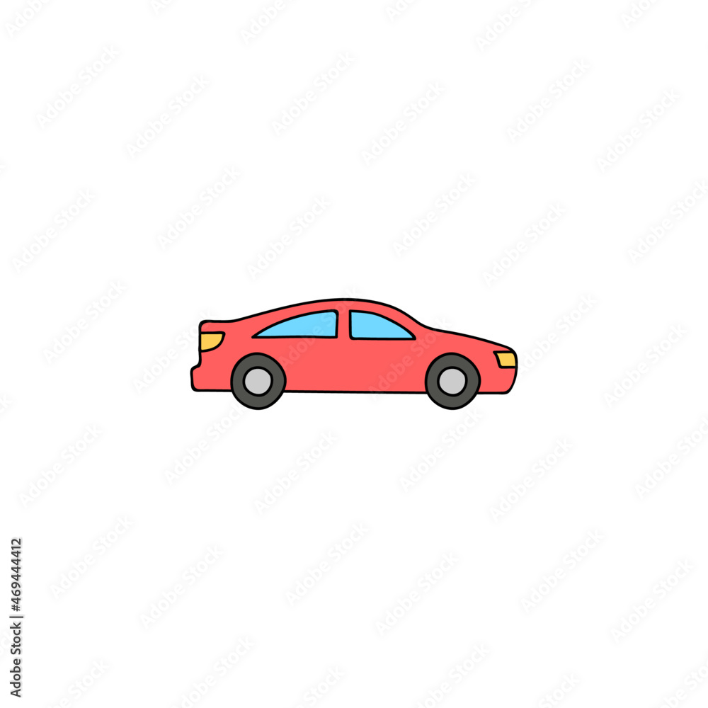 sedan icon, Auto, automobile, car, vehicle symbol in color icon, isolated on white background sedan icon, Auto, automobile, car, vehicle symbol in color icon, isolated on white background