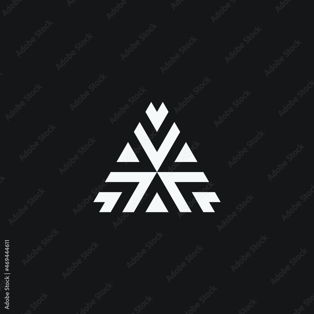 Triangle monogram vector logo, triangle logo template. Triangle monogram vector logo, triangle logo template.