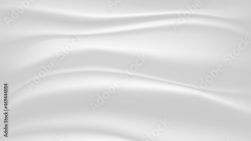 White fabric wavy folds of silk or satin cover design. Light and shadow . Luxury fashionable background. Elite premium vector template for menu, brochure, flyer layout, presentation.