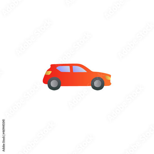 hatchback car icon in gradient color, isolated on white 