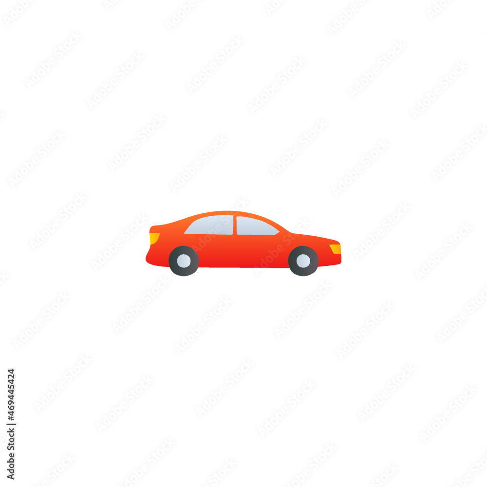 sedan icon, Auto, automobile, car, vehicle symbol in gradient color, isolated on white background