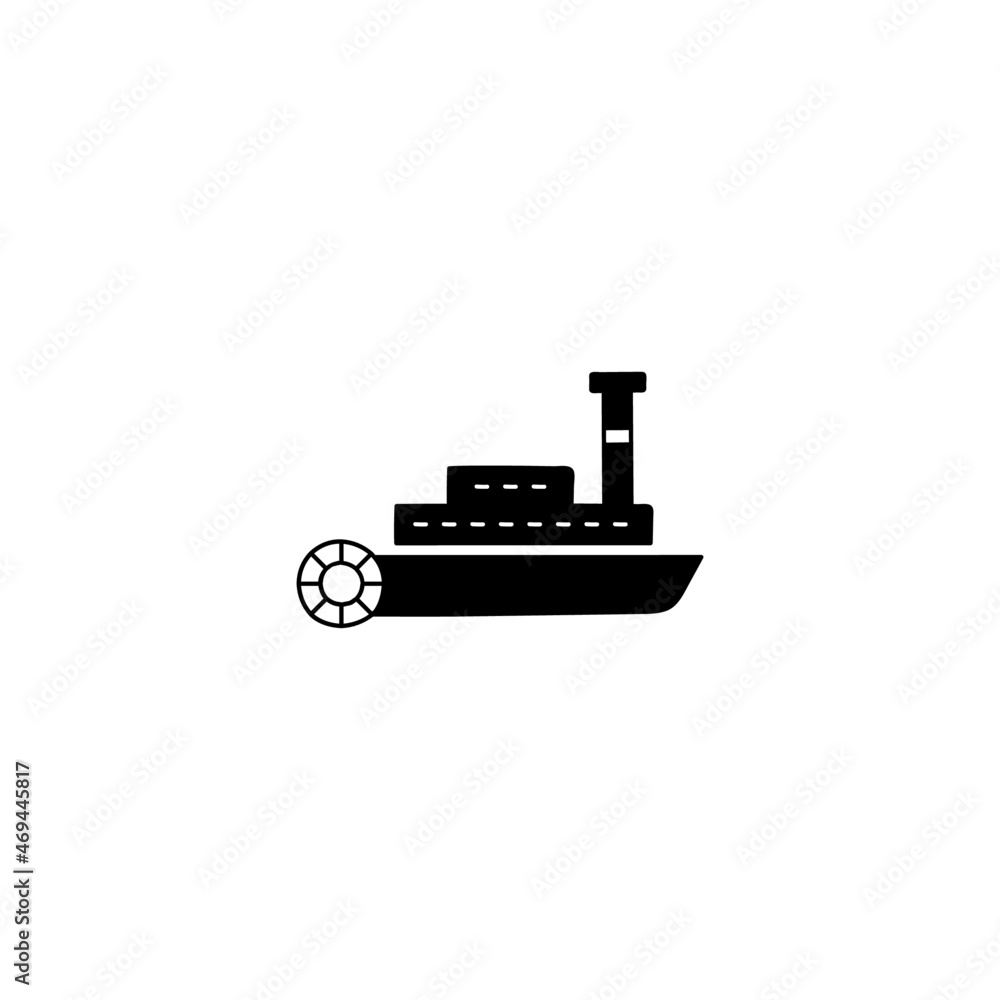 paddleboat paddlewheel boat icon in solid black flat shape glyph icon, isolated on white background paddleboat paddlewheel boat icon in solid black flat shape glyph icon, isolated on white background