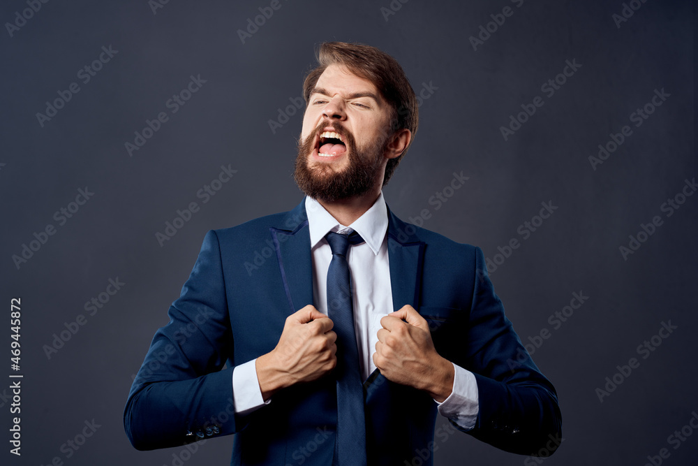 business man in suit with tie official self-confidence business man in suit with tie official self-confidence