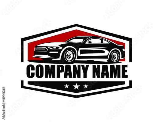 sedan car logo vector illustration isolated