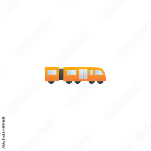 metropolitan subway train icon in gradient color, isolated on white background
