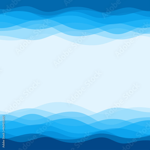 Abstract blue water wave banenr sea ocean pattern background vector illustration.