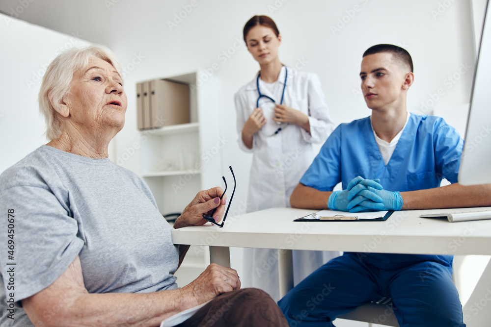 Obraz premium patient at the doctor's and nurse's appointments checkup