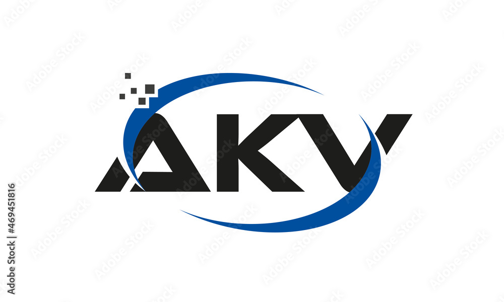 dots or points letter AKV technology logo designs concept vector Template Element dots or points letter AKV technology logo designs concept vector Template Element