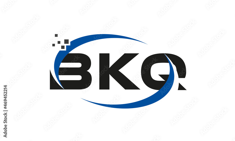 dots or points letter BKQ technology logo designs concept vector Template Element dots or points letter BKQ technology logo designs concept vector Template Element