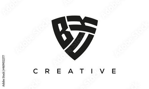 BUK letters logo, security Shield logo vector	