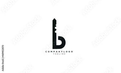 B KEY, Real Estate Business Logo Template, Building, Property Development, and Construction Logo Vector Design