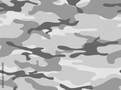  Camouflage seamless pattern. Military texture of stains. Abstract background. Print on fabric and clothing. Vector illustration