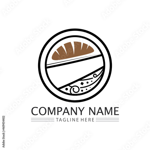 Cakes and Bakery icon logo design food vector bread vector  and symbol and icon food