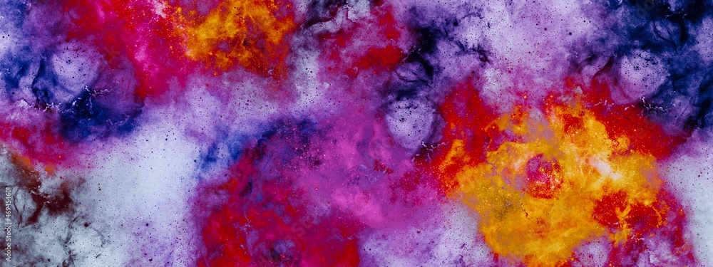 Powder background, contrast purple and red texture, watercolour painting, galaxy concept, universe idea, wallpaper for printed materials