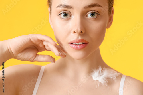 Beautiful young woman with ...