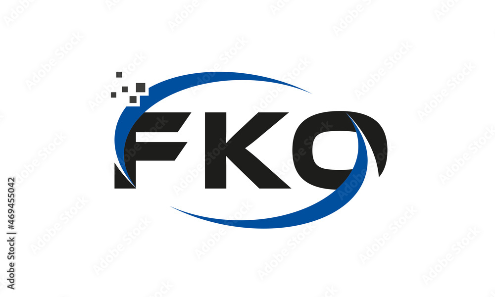 dots or points letter FKO technology logo designs concept vector Template Element dots or points letter FKO technology logo designs concept vector Template Element