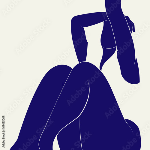 Obraz na plátně Vector hand drawn minimalistic illustration