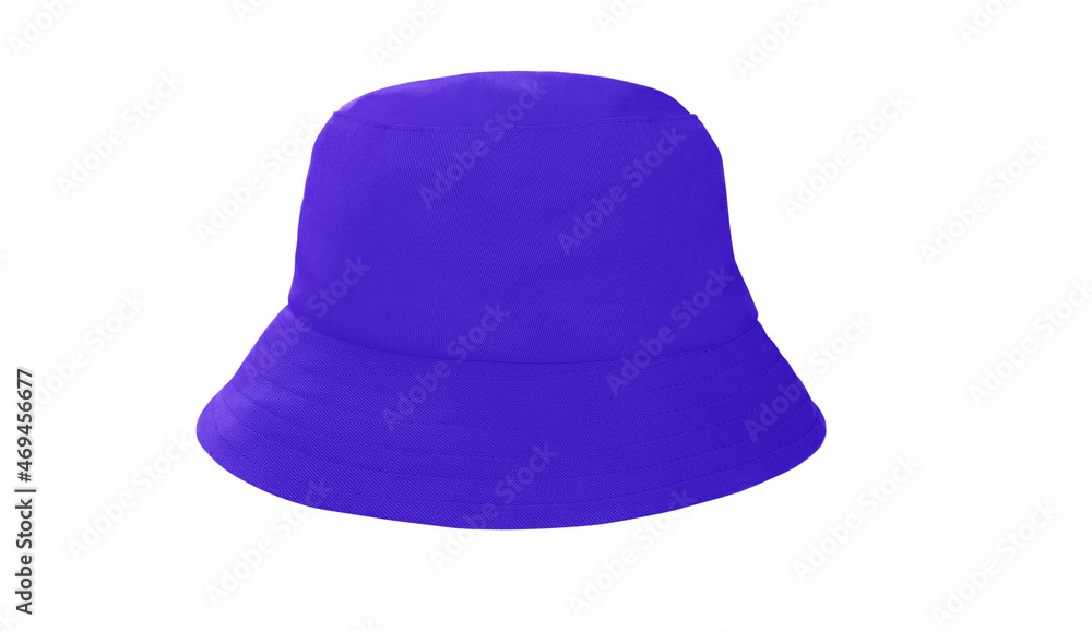 Fototapeta premium blue bucket hat isolated on white