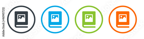 Book vector icon set illustration