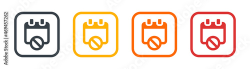 Cancel appointment event calendar icon vector symbol