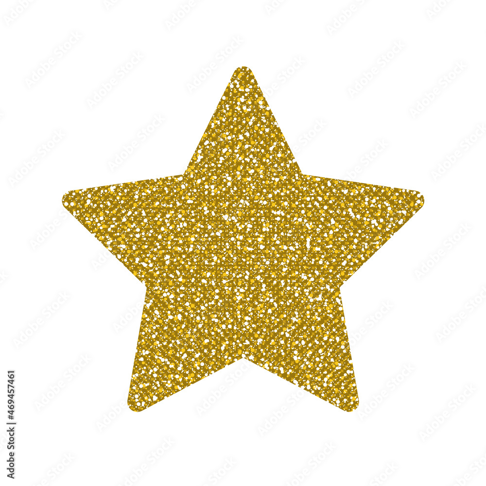 Gold glitter Star on white background Gold glitter Star on white background