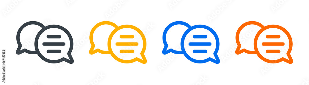 Conversation vector outline icon symbol Conversation vector outline icon symbol