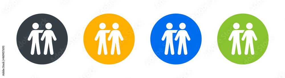 Friendship vector icon. Two friends symbol illustration Friendship vector icon. Two friends symbol illustration