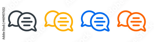 Conversation vector outline icon symbol