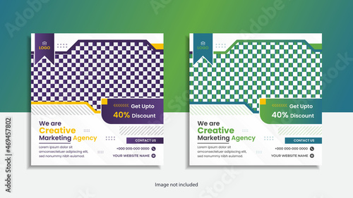 Digital marketing agent corporate social media post minimal clean design.