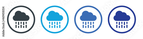 Rain clouds vector icon set