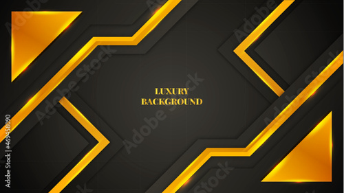 Luxury background with golden and gradient color shapes and lights.