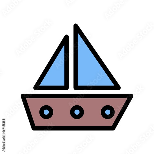 Ship  Line Filled Vector Icon Design