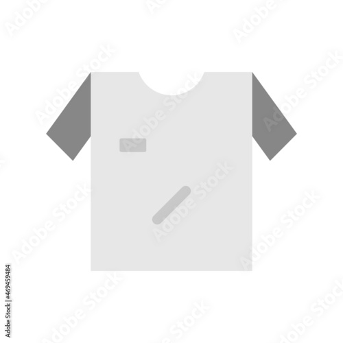 Shirt Flat Grey Scale Vector Icon Design photo