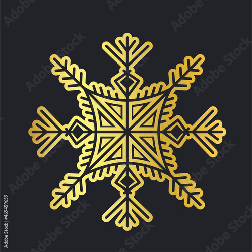 Gold Set vector snowflakes isolated , Ethnic ice cristal ornament, christmas icons, snowflakes for print, design for banner, idea, cover, booklet, print, flyer, card, poster, badge, postcard