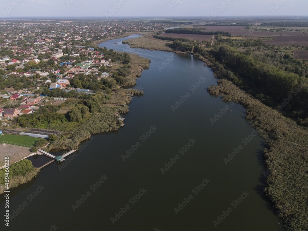 bird's eye view of the river