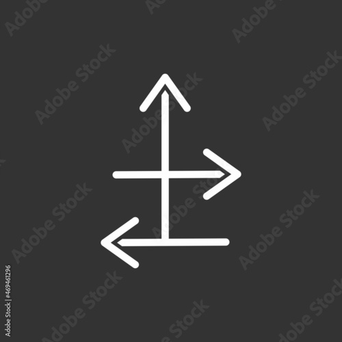 Directions Glyph Inverted Vector Icon Design