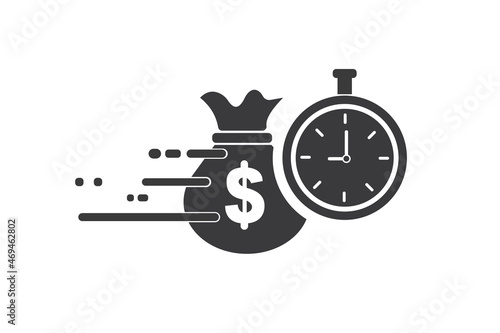 Quick and easy loan, fast money providence, business and finance services, timely payment, financial on white background for website, application, printing, document, poster design, etc. vector EPS10
