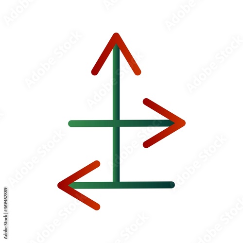 Directions Line Gradient Vector Icon Design