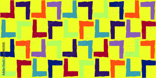 Ethnic Vector Print Boho. Rainbow Abstract Decoration. Rainbow Graphic Mosaic. Yellow Design Hand drawn. Carpet Trendy Geometric. Geo Artwork. Scarf Bohemian Hippie.