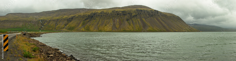 Landscape at Patreksfjördur in West Fjords, Iceland, Europe
