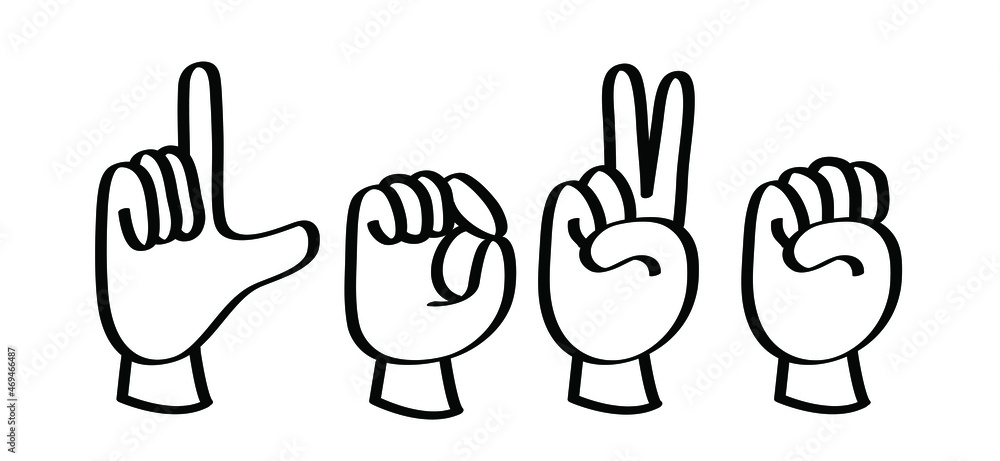 Deaf sign language. Love heart month or happy singles day. 14 february, valentine, valentines day. Fun vector icon or pictogram. Global love day. Hearts symbol. Deafness cartoon. Gestures hand. Deaf sign language. Love heart month or happy singles day. 14 february, valentine, valentines day. Fun vector icon or pictogram. Global love day. Hearts symbol. Deafness cartoon. Gestures hand.