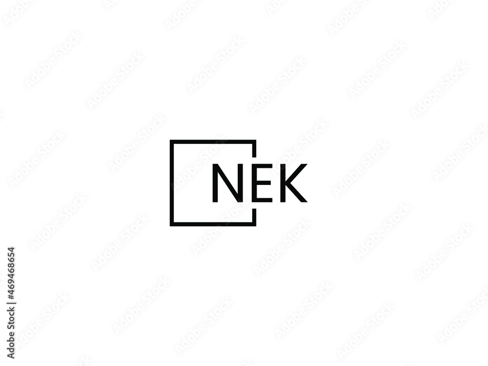 Obraz premium NEK letter initial logo design vector illustration