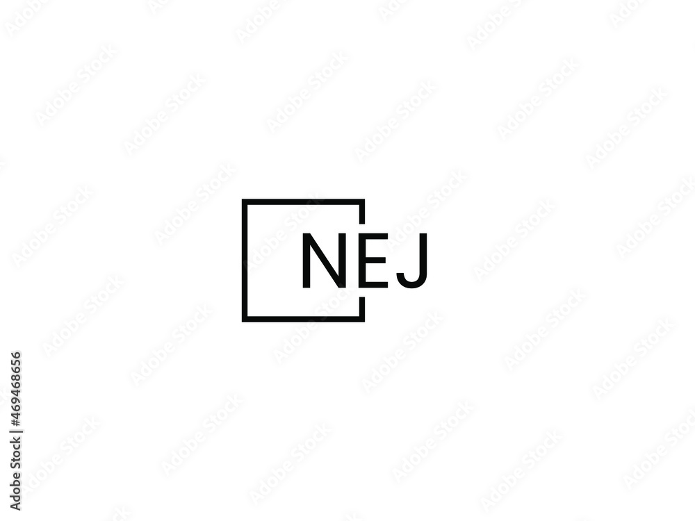 Obraz premium NEJ letter initial logo design vector illustration