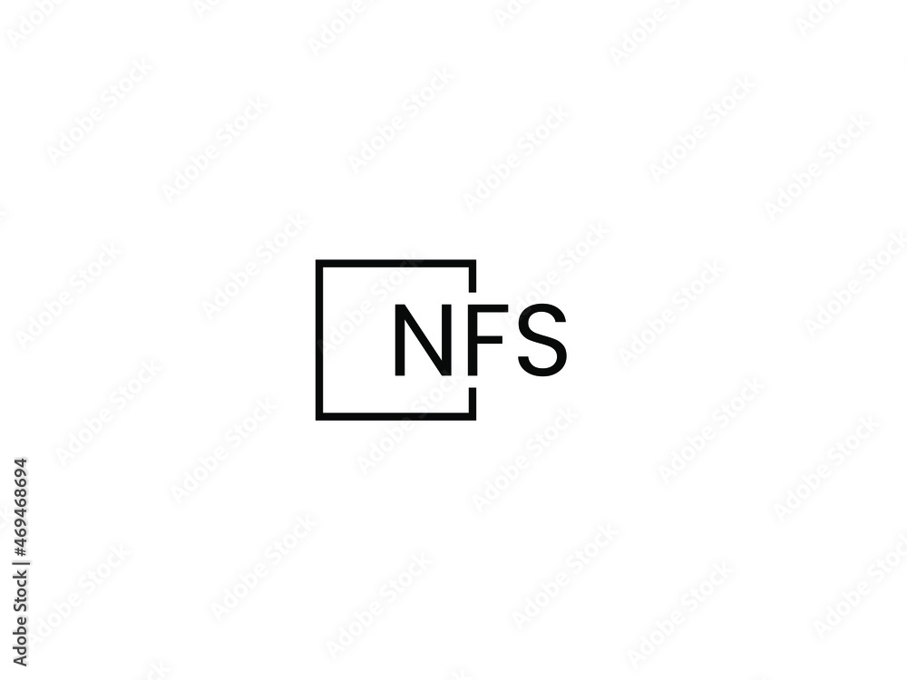 Fototapeta premium NFS letter initial logo design vector illustration