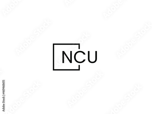 NCU letter initial logo design vector illustration