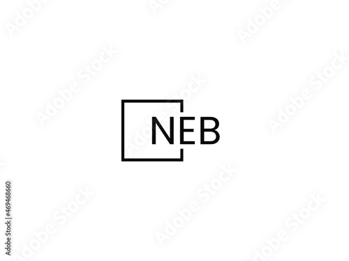 NEB letter initial logo design vector illustration
